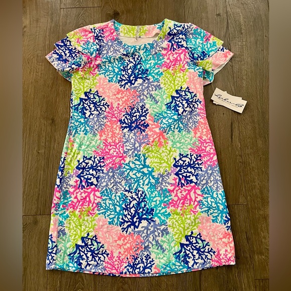 Lulu-B Dresses & Skirts - Lulu B Coral Reef Print UPF 50+ Cooling Shift Dress NWT M New With Tags medium​